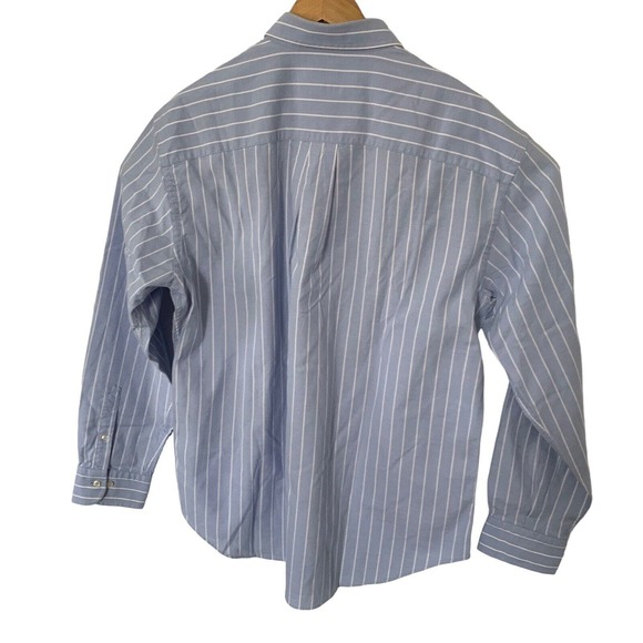 BURBERRY LONDON Shirt Mens Blue Striped Button Down Long Sleeve Size XL 5 - Picture 5 of 6